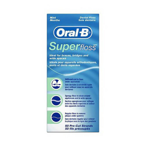 Oral B Super Floss Strands Mint 50m