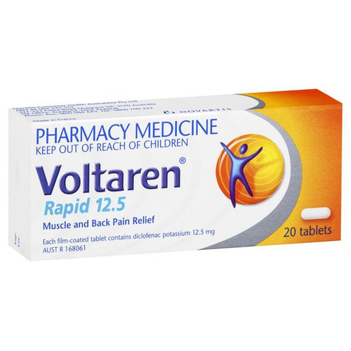 Voltaren Rapid 12.5 20 Tablets