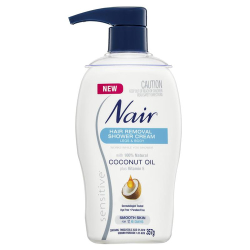 Nair Sensitive Hair Removal Shower Cream With Coconut Oil 357G