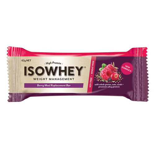 Isowhey Meal Replacement Bars Berry 62G