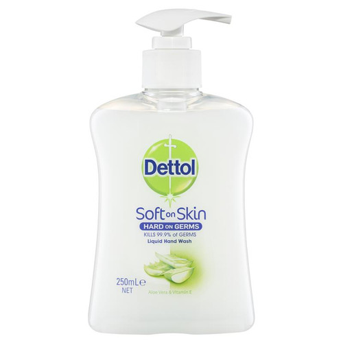 Dettol Hand Wash Pump Aloe Vera 250Ml Vitamin E Antibacterial Liquid