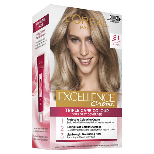 L'Oreal Excellence Creme 8.1 Ash Blonde Hair Colour