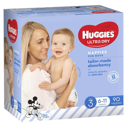 Huggies Jumbo Crawler Boy 90 Pack