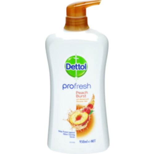 Dettol Shower Gel Profresh Body Wash Peach & Raspberry 950ml