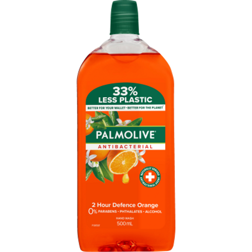 Palmolive Antibacterial 2 Hour Defence Orange Liquid Hand Wash Refill 500ml