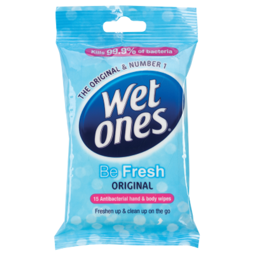 Wet Ones Be Fresh Antibacterial Hand Wipes 15pk