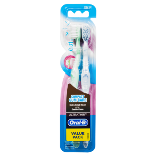 Oral-B Compact Gum Care Extra Small Head Soft Toothbrush 2pk