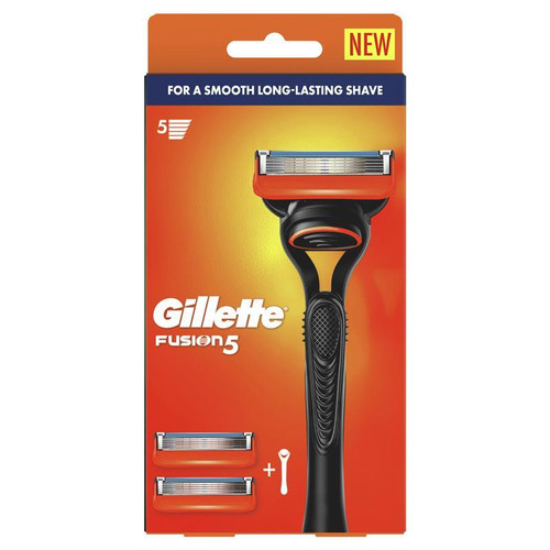 gillette fusion manual razor + 2 blade refills