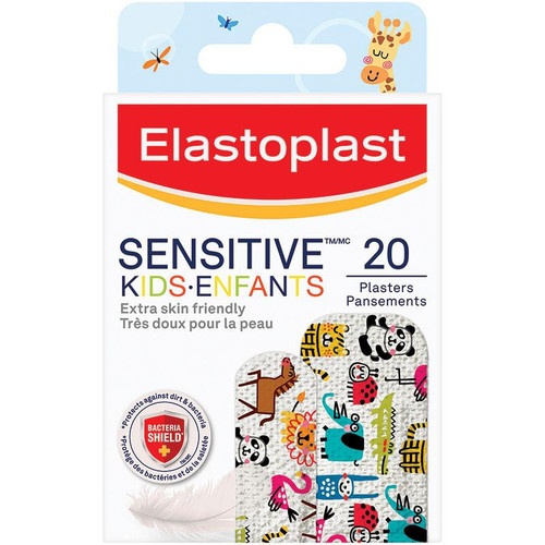 elastoplast sensitive kids animals 20 pack