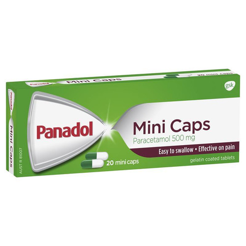 panadolpanadol mini caps for pain relief paracetamol20pack