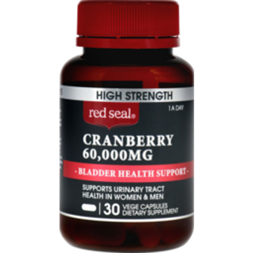 Red Seal Pharmacy Strength Cranberry 60,000mg 30 Vege Capsules