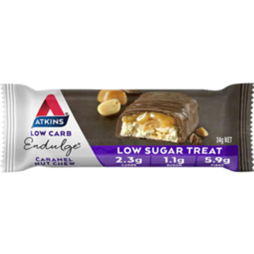 atkins endulgeatkins endulge nutrition bar caramel nut chew34g