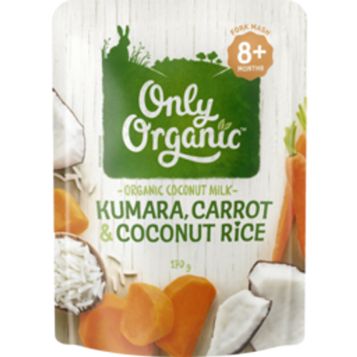 only organic stage 3only organic stage 3 baby food kumara carrot & coconut rice170g