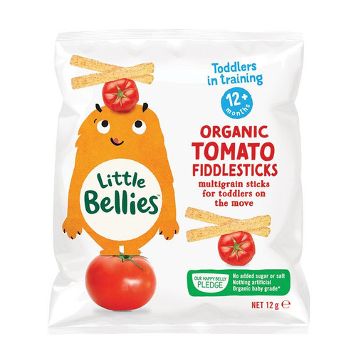 little bellies organiclittle bellies organic baby snacks tomato fiddlesticks12g
