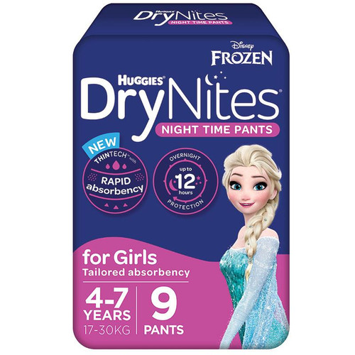 huggieshuggies drynites girl 4-7 years9pack