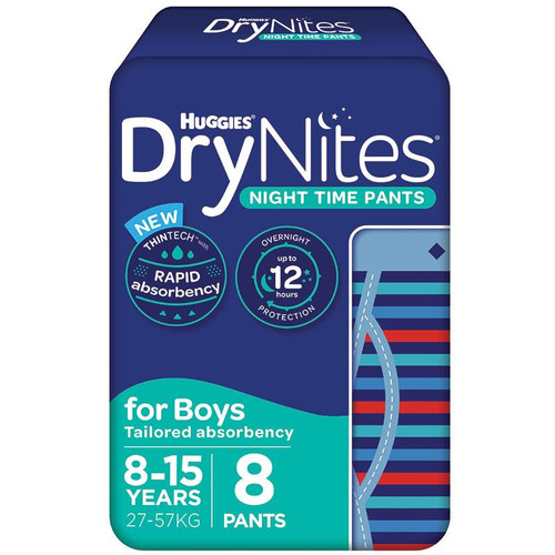 huggieshuggies drynites boys 8-15 years8pack