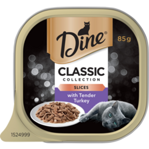 dine classic collectiondine classic collection wet cat food slices in gravy with turkey85g
