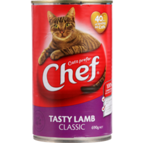 chef classicchef classic cat food tasty lamb690g