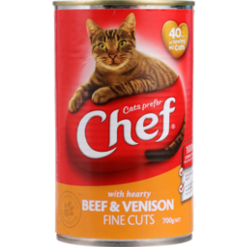 chef fine cutschef fine cuts cat food hearty beef with venison700g