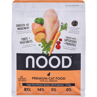 Nood Cage-Free Chicken Recipe With Probiotics Premium Dry Cat Food 1.5kg