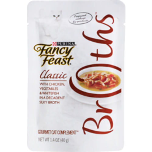 Purina Fancy Feast Classic Broths With Chicken Vegetables & Whitefish 40g