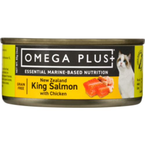 omega plusomega plus wet cat food salmon and chicken in gravy85g