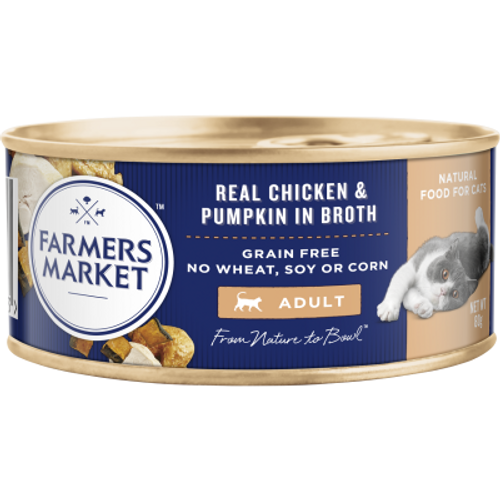 Farmers Market Real Chicken & Pumpkin In Broth Adult Cat Food