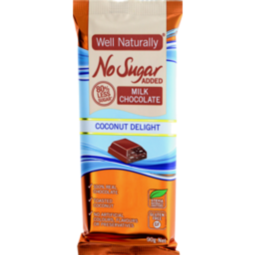 well naturally no sugar addedwell naturally no sugar added snack bar dark chocolate coconut rough90g