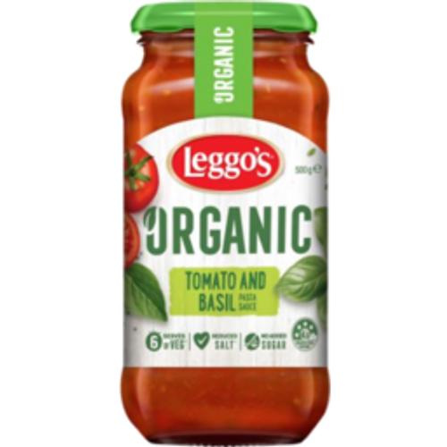 leggos organicleggos organic tomato & basil pasta sauce 500g