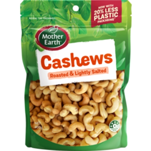 mother earthmother earth cashews roasted & salted400g