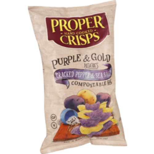 Proper Crisps Purple & Gold Cracked Pepper & Salt 150g 