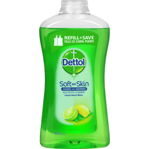 Dettol Antibacterial Lemon & Lime Liquid Hand Wash Refill 500ml