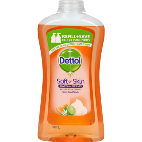 Dettol Antibacterial Lime & Orange Foam Hand Wash Refill 500ml