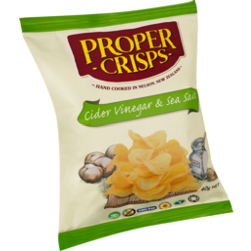 Proper Crisps Cider Vinegar & Sea Salt 40g