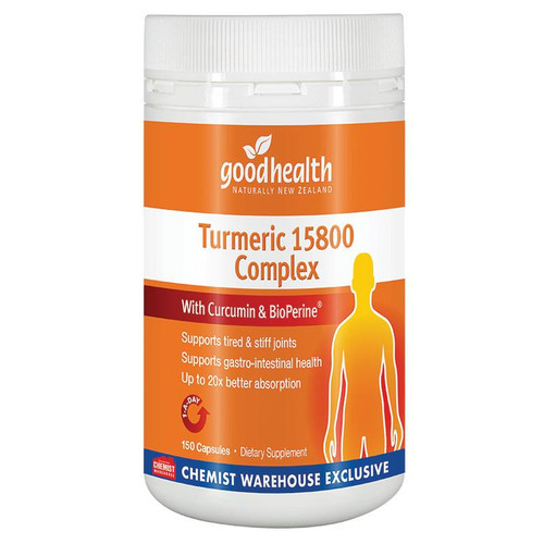 good health turmeric 15800 complex 150 capsules exclusive size