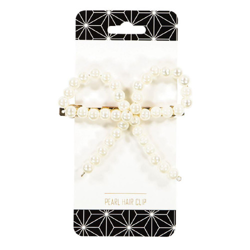 Gems and Jewels Large Pearl Bow Hair Clip