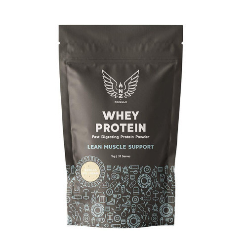 NZ Muscle Whey Protein Vanilla Ice Cream 1Kg