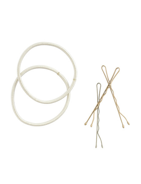 Mae Combo Elastics & Bobby Pins, Blonde, Set-of-25