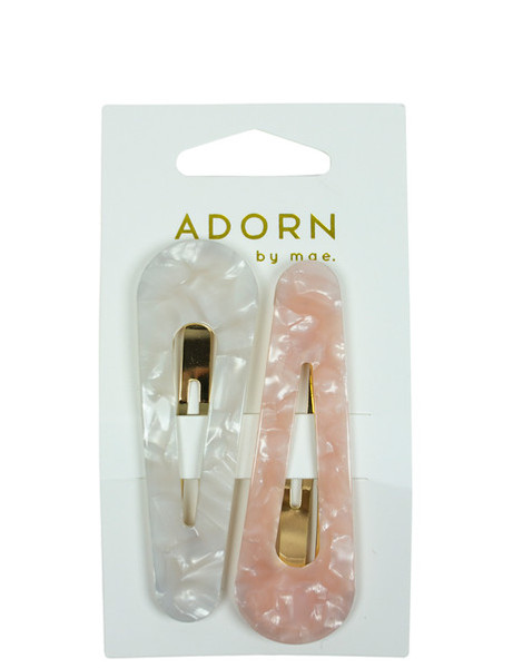 Mae One-Touch Clips, X-Large, Pearl Finish, 2-Pack