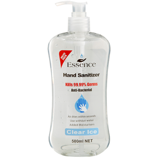 Essence Hand Sanitiser Clear Ice pump 500ml