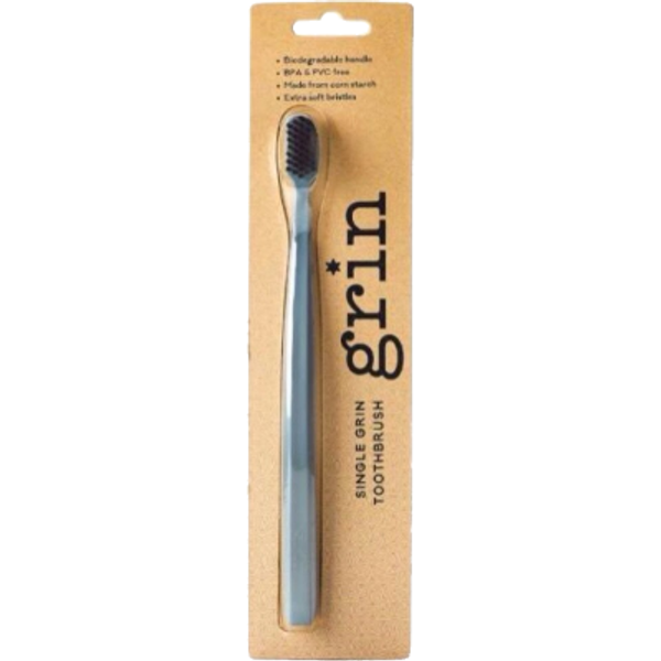 Grin Bio Navy Blue Toothbrush