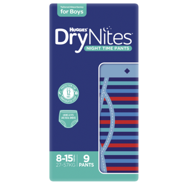 Huggies DryNites Night Time Pants Boys 27-57kg 8-15 Years
