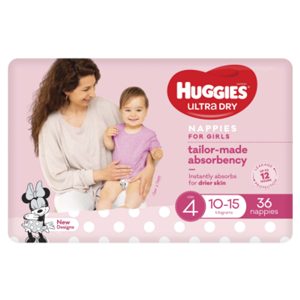 Huggies Ultra Dry Nappies Girls 10-15kg Toddler