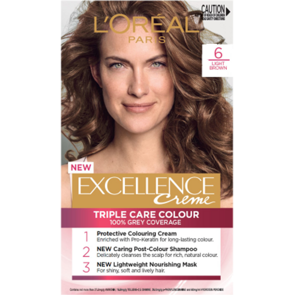 L'Oreal Paris Excellence Creme 6 Light Brown Hair Colour