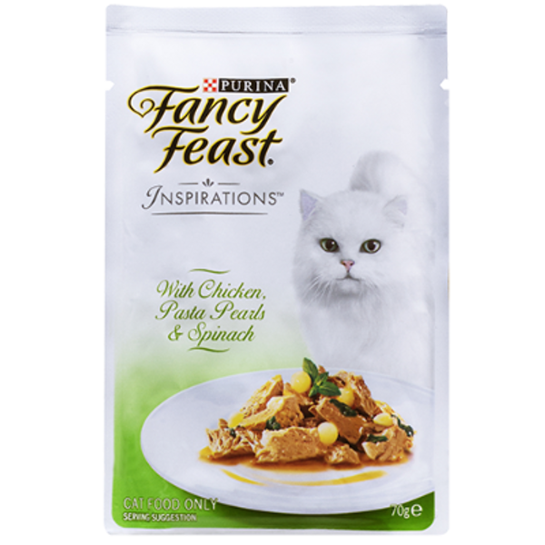 Purina Fancy Feast Inspirations Chicken Pasta Pearls Spinach Cat Food