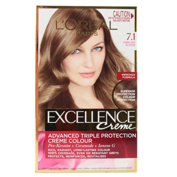 L'Oreal Excellence Creme Hair Colour 7.1 Dark Ash Blonde