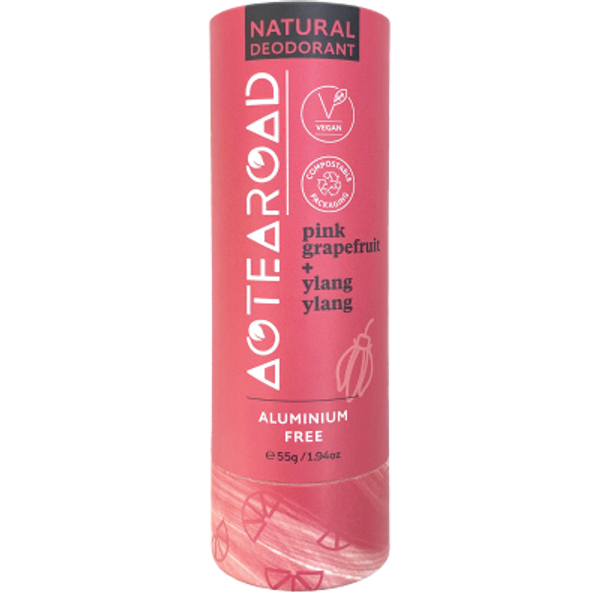 Aotearoad Pink Grapefruit + Ylang Ylang Natural Deodorant 55g