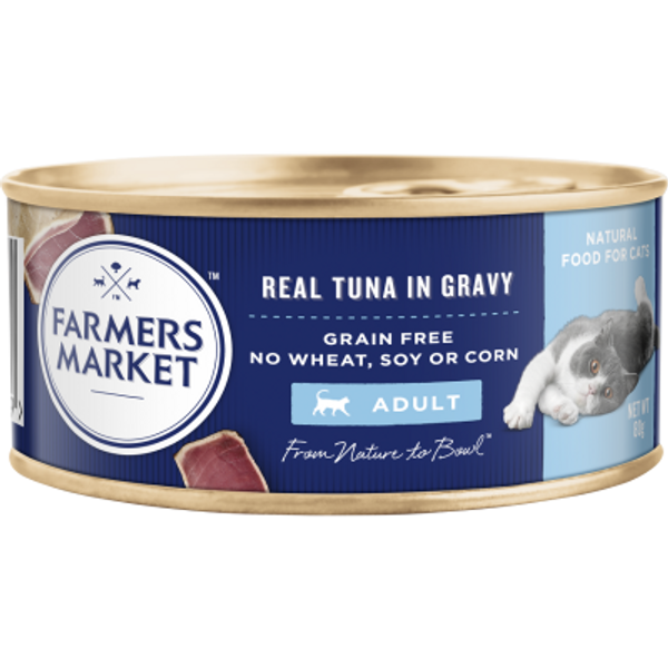 Farmers Market Real Tuna In Gravy Adult Cat Food 80g