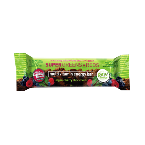 Nutra Organics Super Greens & Reds Energy Bar 45g