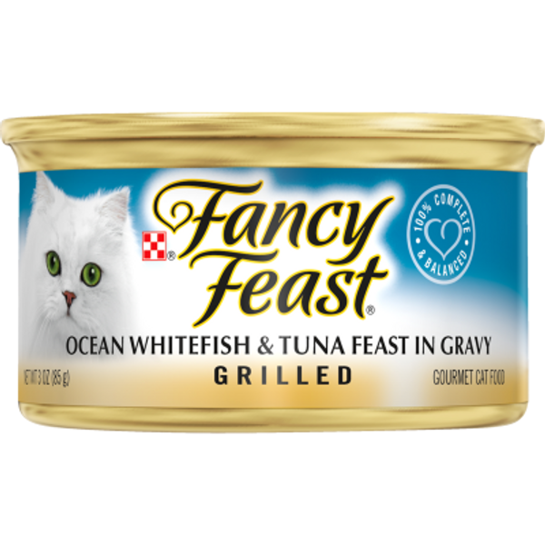 Purina Fancy Feast Grilled Ocean Whitefish & Tuna In Gravy Cat Food 85g